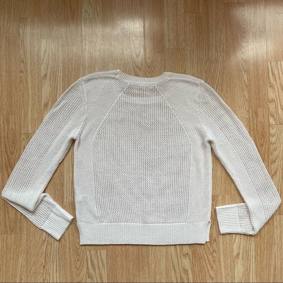 Athleta White Knitted Light Sweater - Size: Medium - Picture 9 of 10